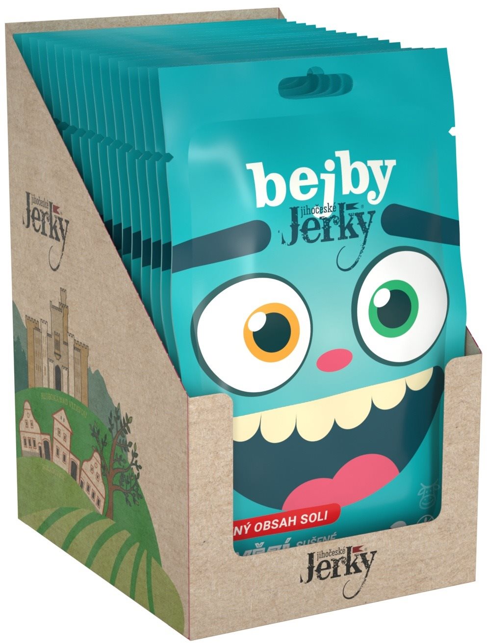 Jihočeské Jerky Bejby hovězí 400 g (20 x 20 g)
