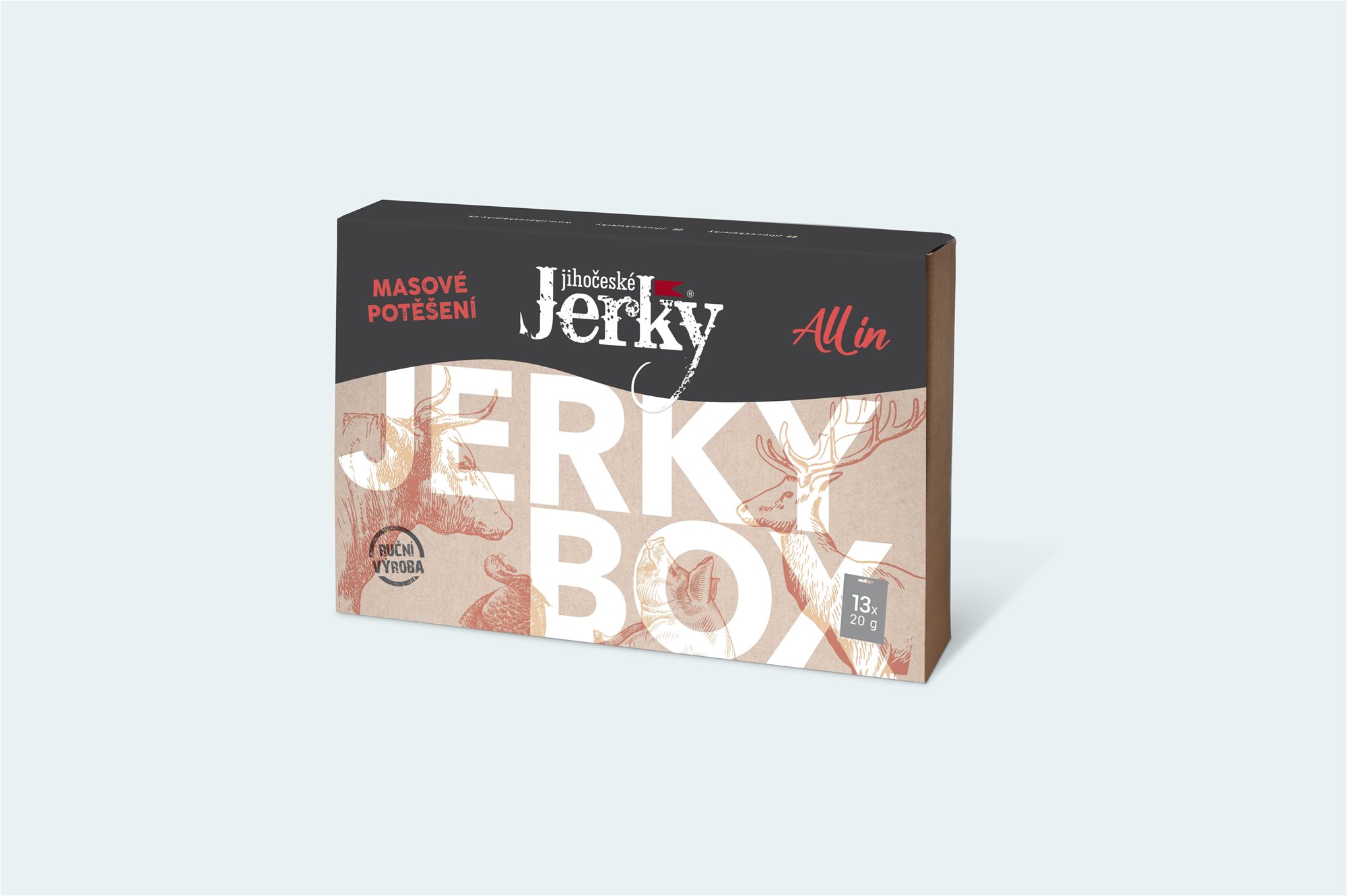 Jihočeské Jerky Dárkovení balení ALL-IN (13 x 20g)