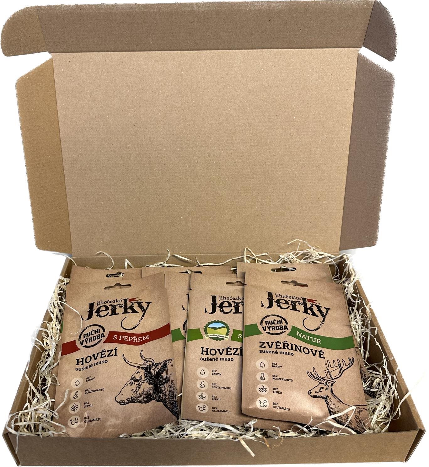 Jihočeské Jerky Dárkovení balení HIT (8 x 20g)
