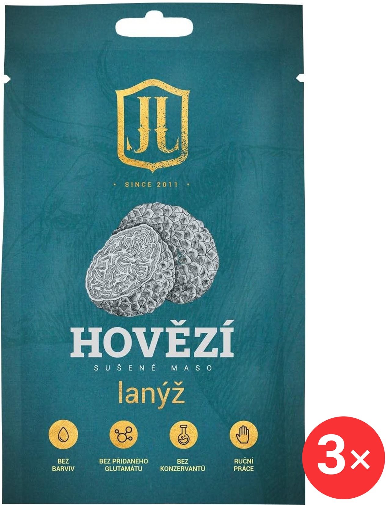 Jihočeské Jerky Hovězí Lanýž 3 x 20 g