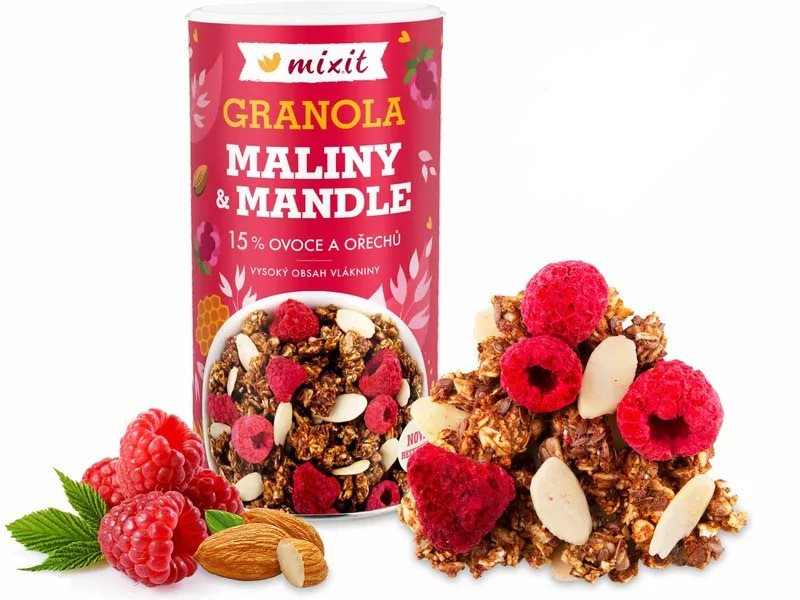 Mixit Granola z pece - maliny a mandle 440 g
