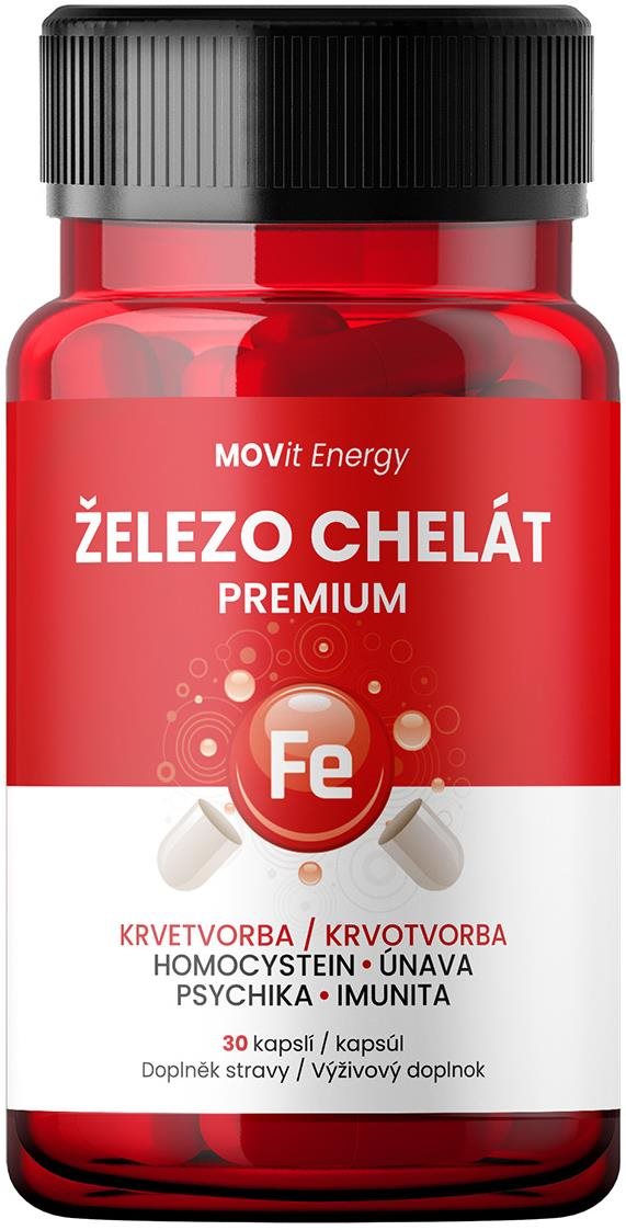 MOVit Energy Železo Chelát Premium, 30 kapslí