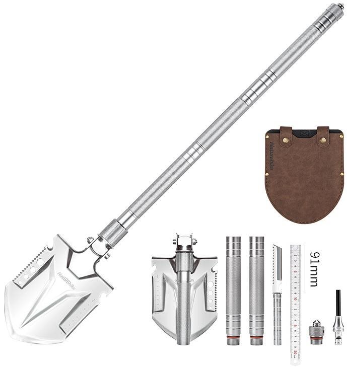 Naturehike skládací multifunkční campingový rýč/lopatka 1200g