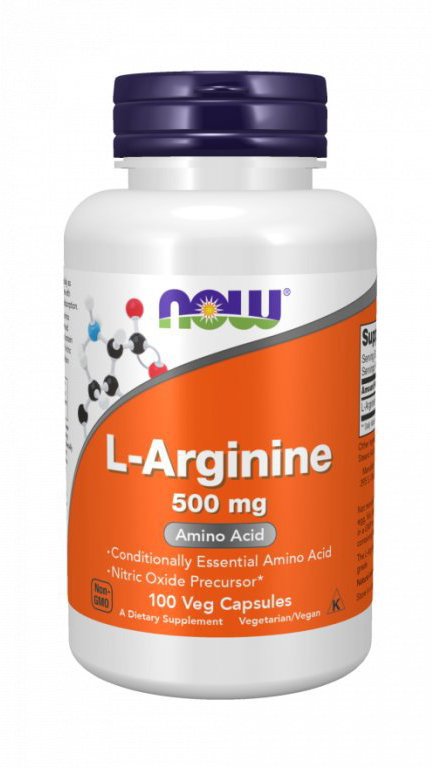 NOW Foods L-Arginin 500mg, kapsle