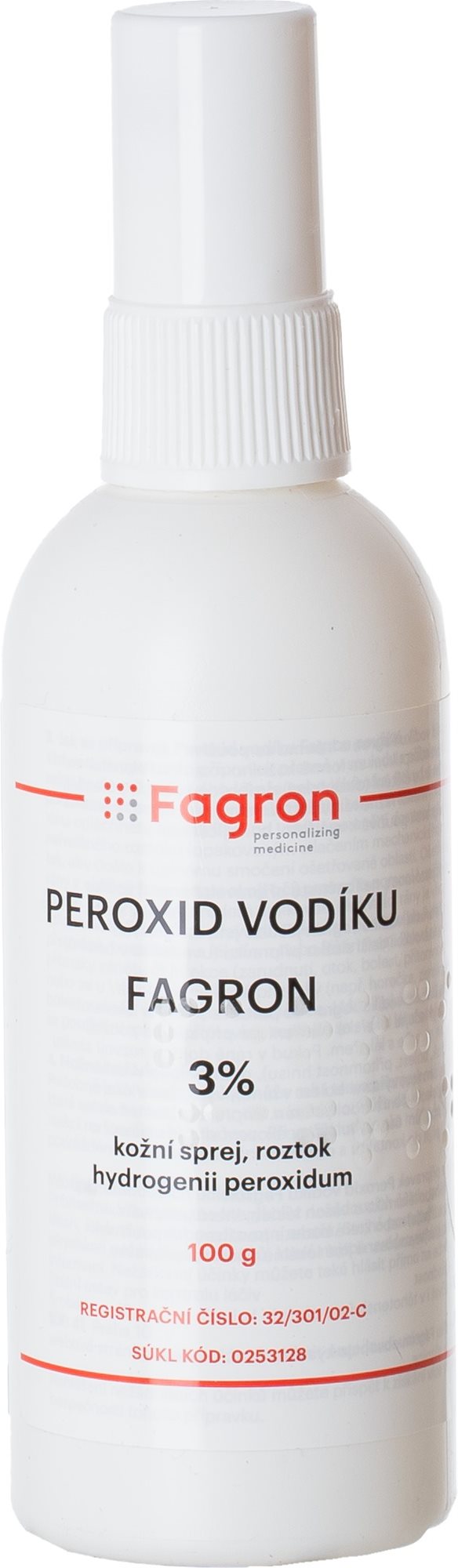 Peroxid vodiku Fagron 3 % kožní prej 100 g