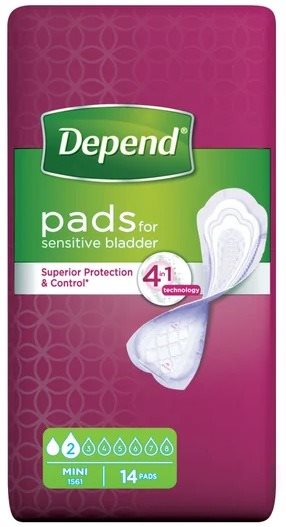 Vložky Depend Mini 185 ml, 14 ks