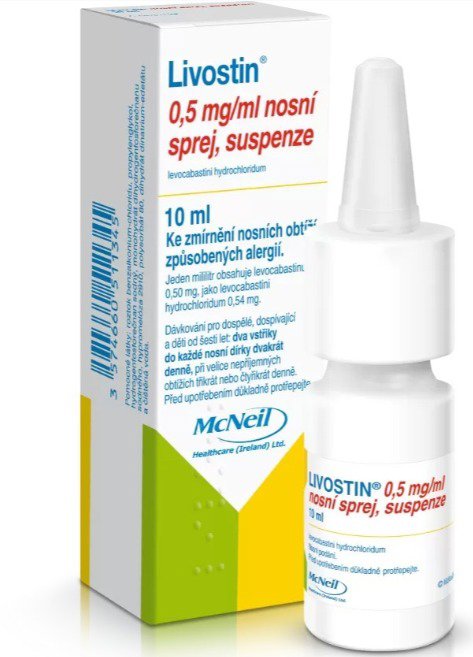 Livostin 0,5 mg/ml nosní sprej, suspenze 10 ml