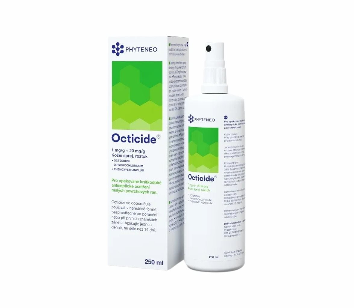 Eneo Octicide 1 mg/g + 20 mg/g kožní sprej, roztok 250 ml