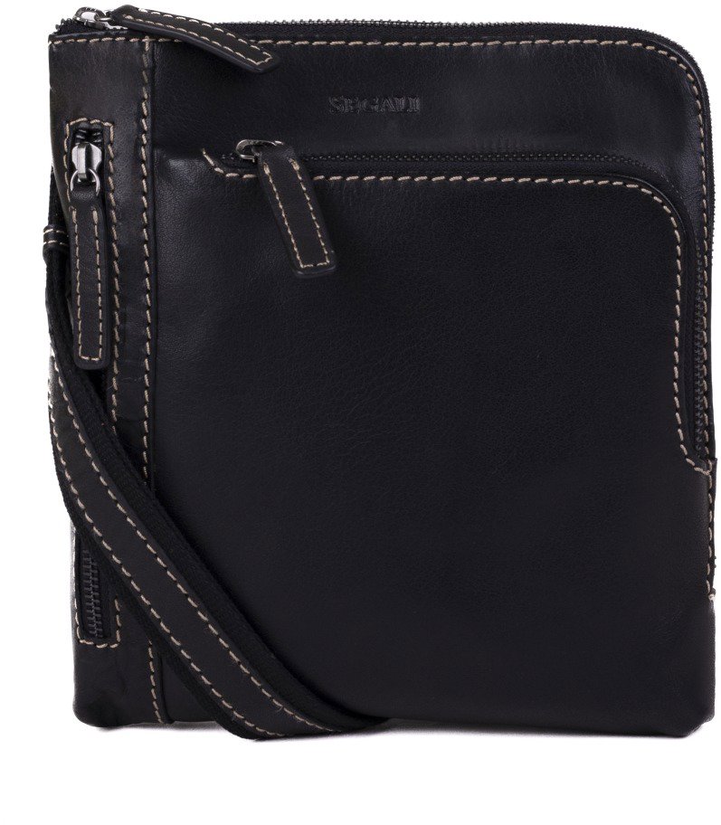 pánská kožená taška přes rameno SEGALI 25579 černá