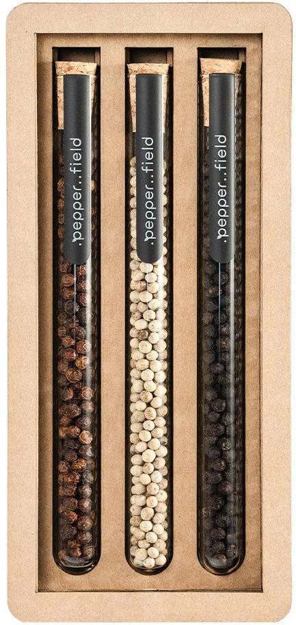.pepper..field Sada malých zkumavek v dárkové krabičce 3 × 10 g