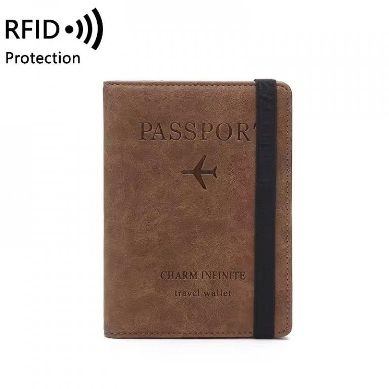 Take it shop RFID Pouzdro na pas a doklady, hnědé