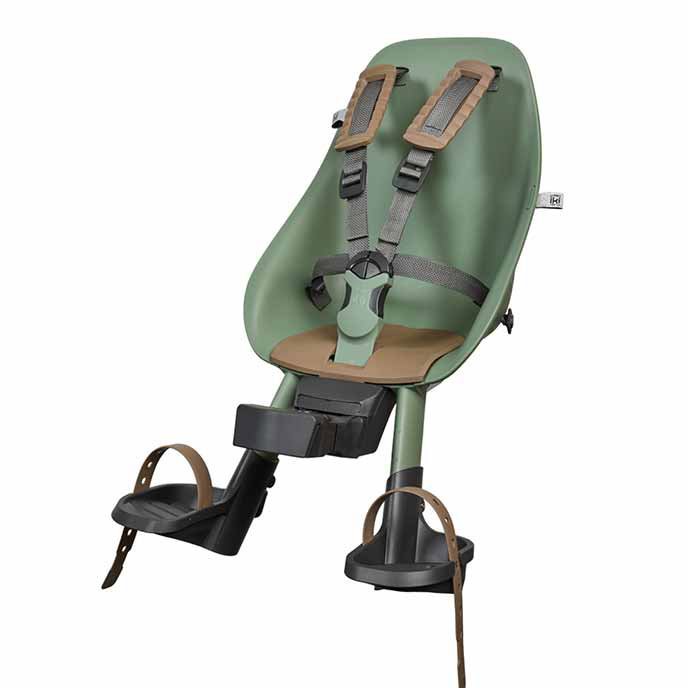 Urban Iki Přední sedačka na kolo s upínacím adaptérem Icho Green/Kurumi Brown