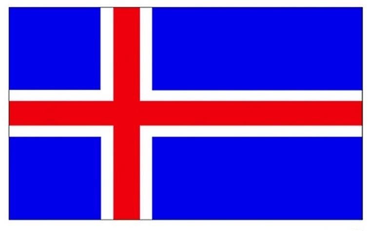 Funny Fashion Vlajka Island 150 × 90 cm