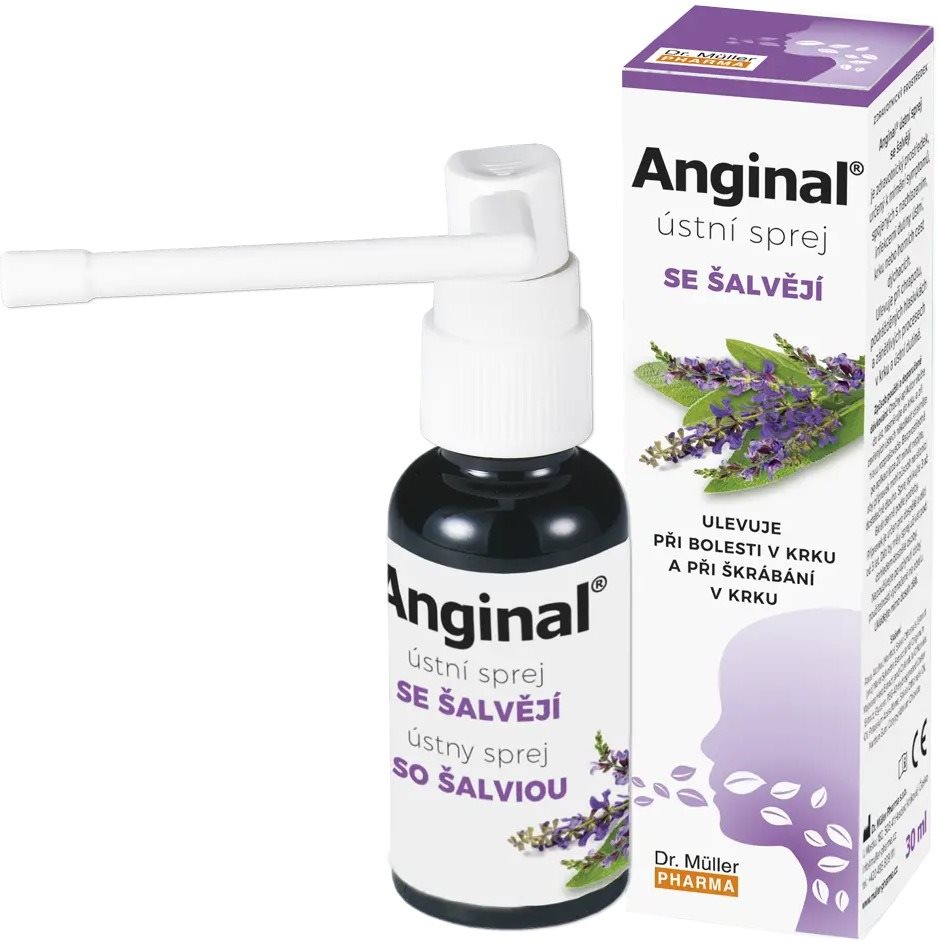 Anginal Ústní sprej se šalvějí 30 ml