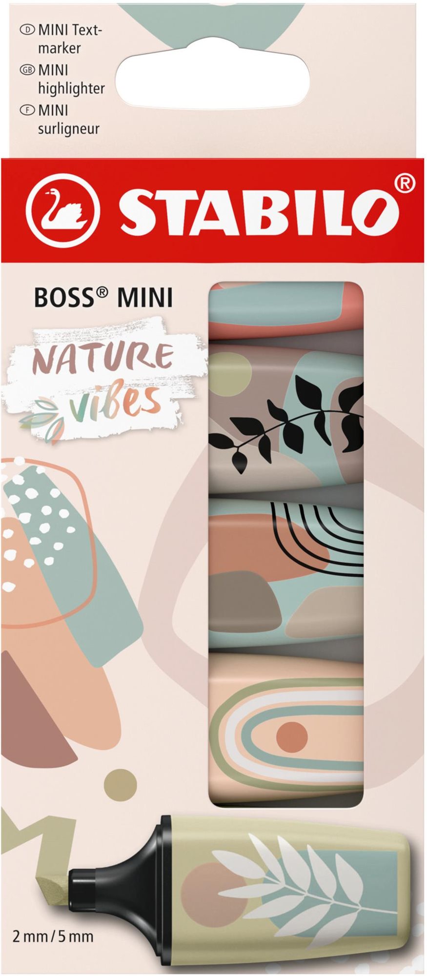STABILO BOSS MINI Naturevibes - sada 5 barev