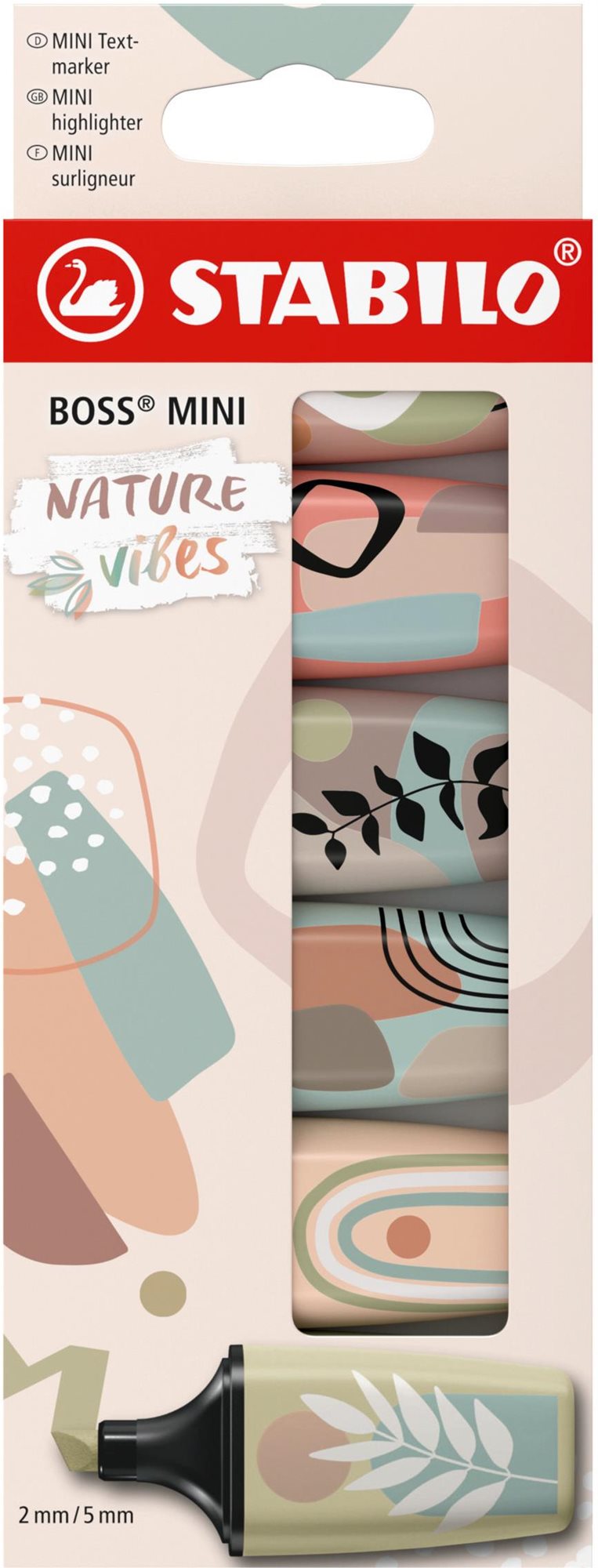 STABILO BOSS MINI Naturevibes - sada 6 barev