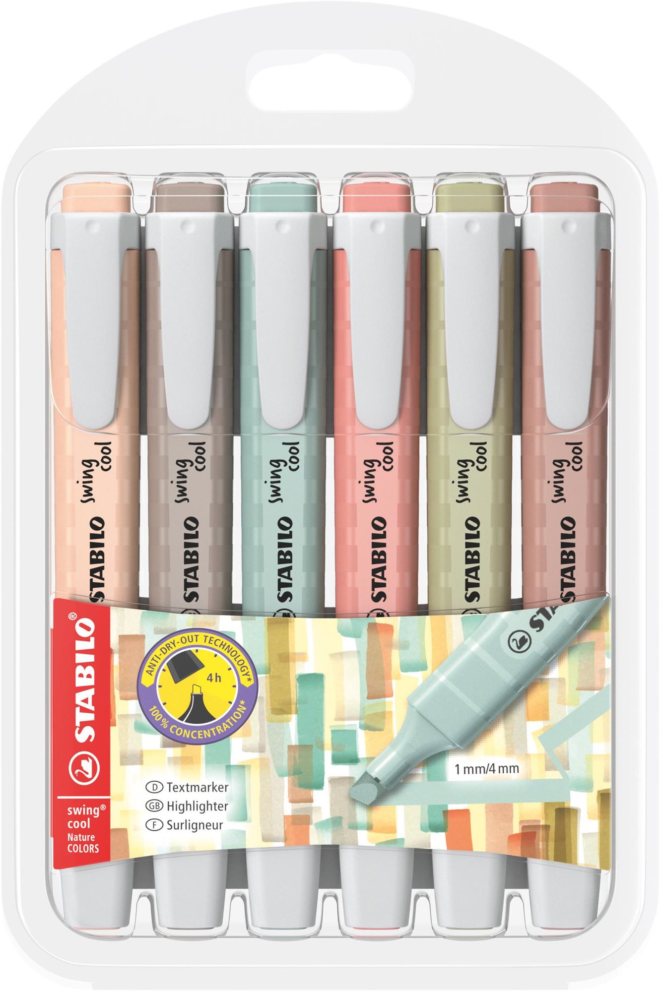 STABILO swing cool NatureCOLORS - sada 6 barev