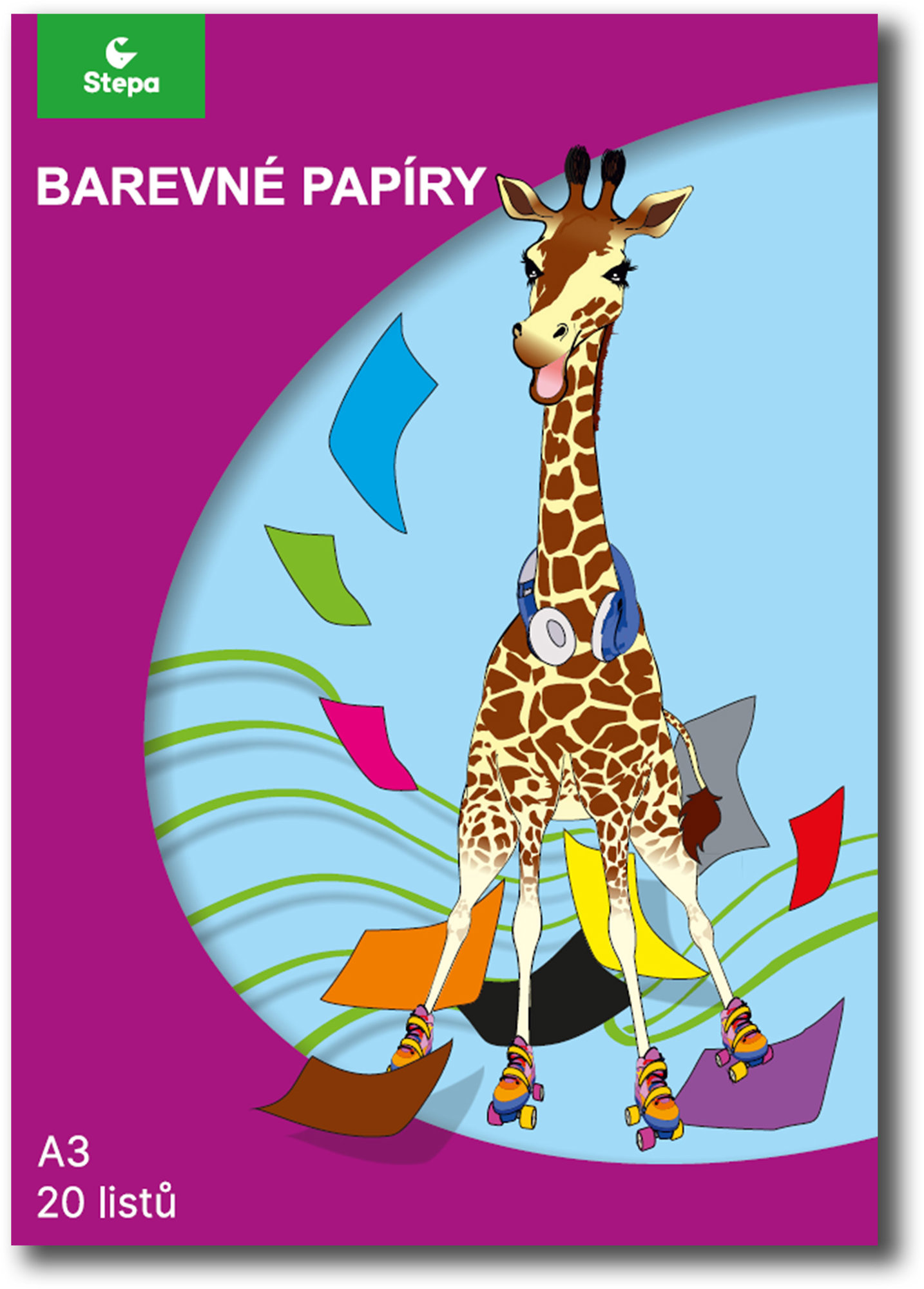 STEPA A3 20 listů, mix 10 barev