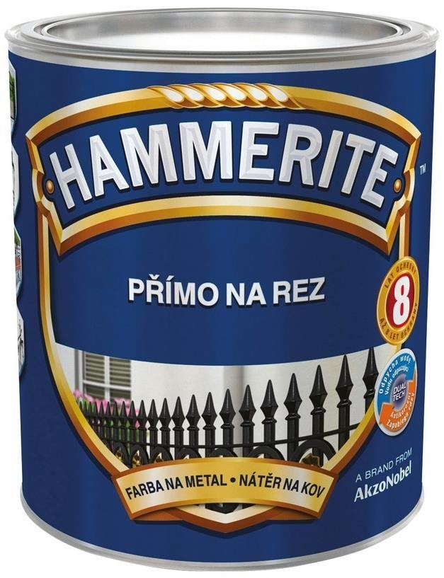 AKZO NOBEL Hammerite Přímo na rez hladký 0,25 l Bílý