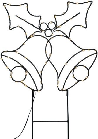 Solight LED venkovní dekorace zvonečky, 100× LED, časovač, 55 cm