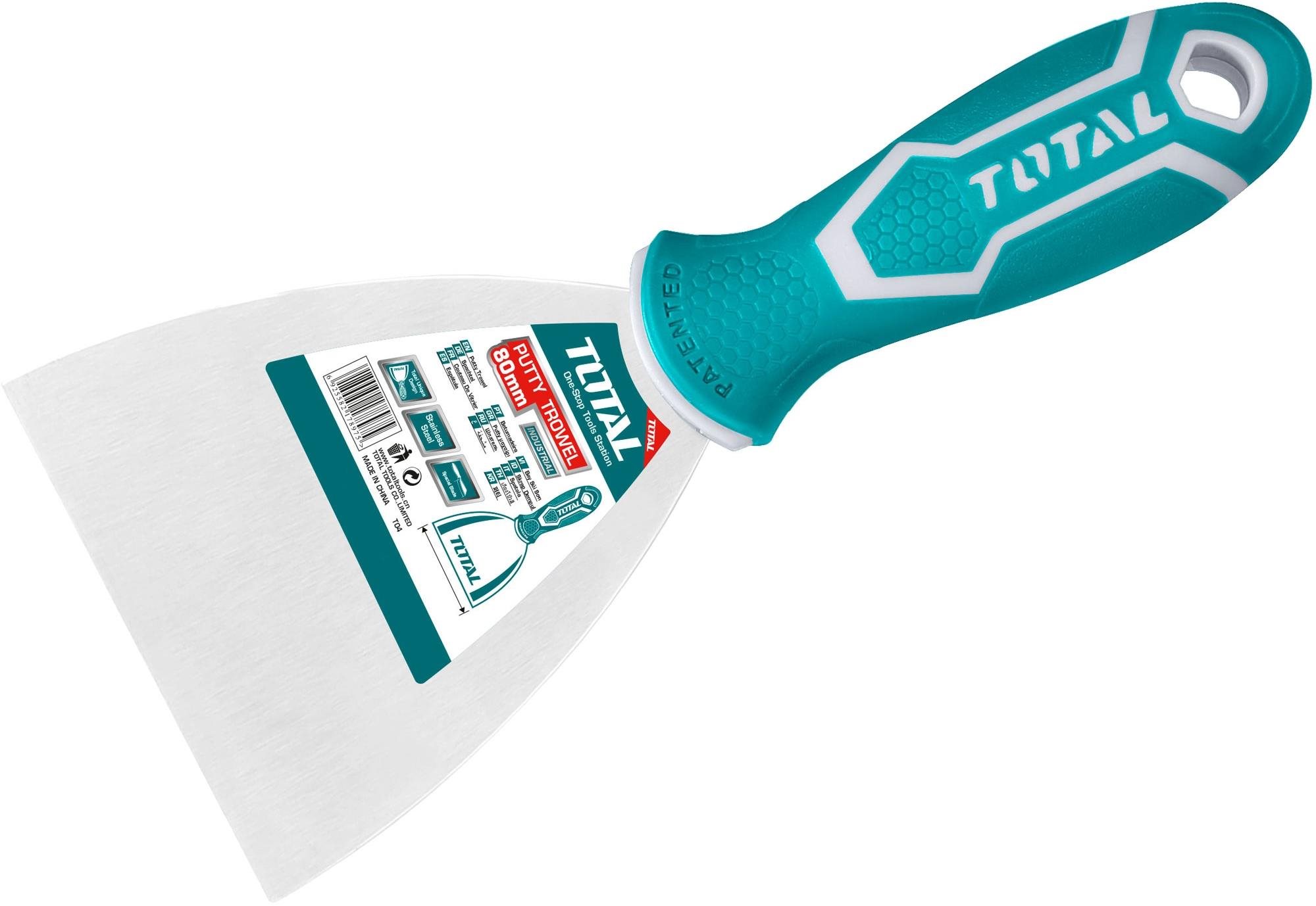 Total THT83806 Špachtle, 80 mm, industrial, nerezová ocel