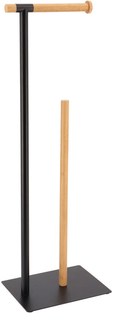 Tendance Kovový stojan na toaletní papír s náplní MAT, 69,5 × 22 × 16 cm, černý