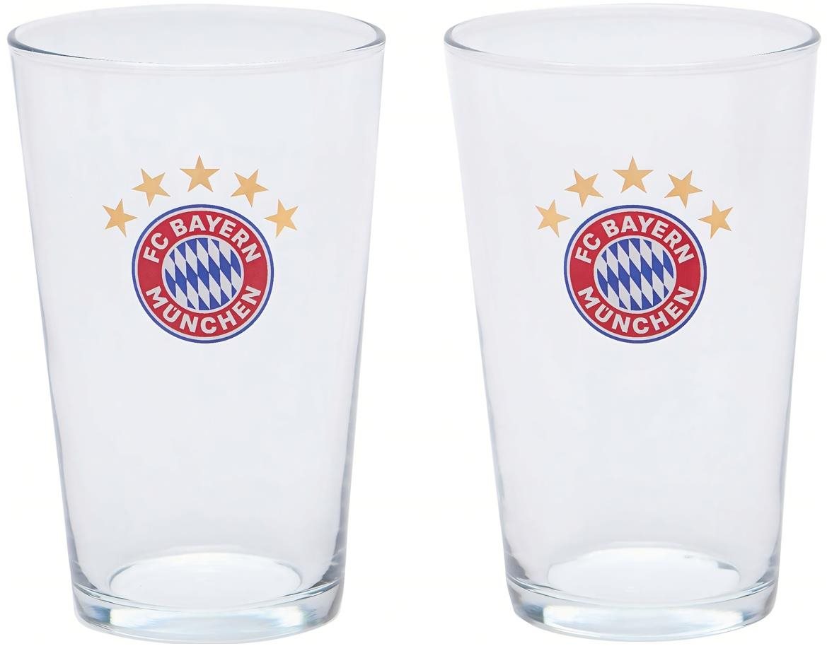 FotbalFans FC Bayern Mnichov s barevným znakem, 300 ml, sada 2 ks