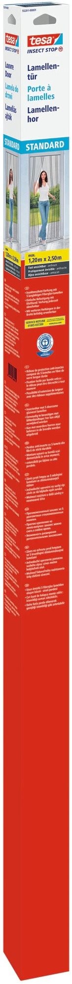 TESA Síť proti hmyzu 120x250 cm STANDARD XL, antracit 55201