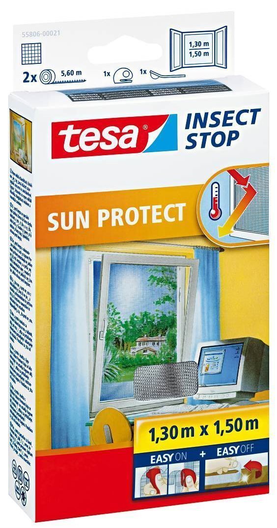 TESA Síť proti hmyzu 130x 150 cm COMFORT, antracit 55806