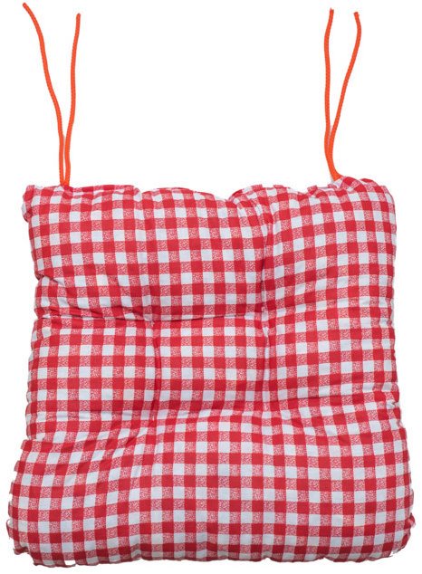 TEXTILOMANIE Podsedák na židli Soft kostička červený