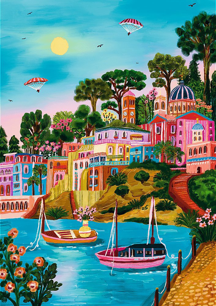 TREFL Puzzle Premium Plus The Art of Colour: Syros, Řecko 1000 dílků