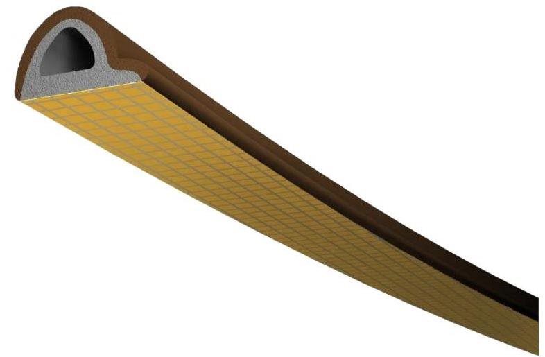 Trelleborg těsnění TLT do oken a dveří, profil P 6 H, 9 × 5,5 mm, hnědé, 2 × 3 m