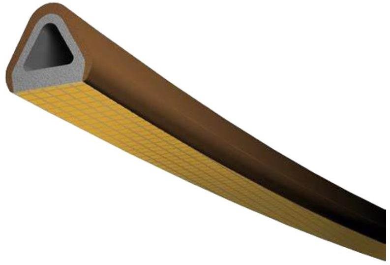 Trelleborg těsnění TLT do oken a dveří, profil D 6 H, 9 × 8 mm, hnědé, 2 × 3 m