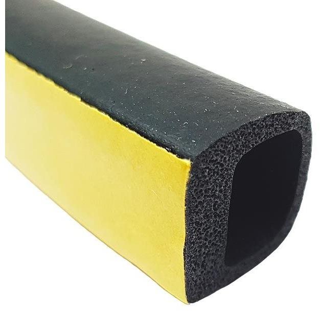 Trelleborg těsnění TLT do oken a dveří, profil D 40 Č, 14 × 12 mm, černé, 2 × 20 m
