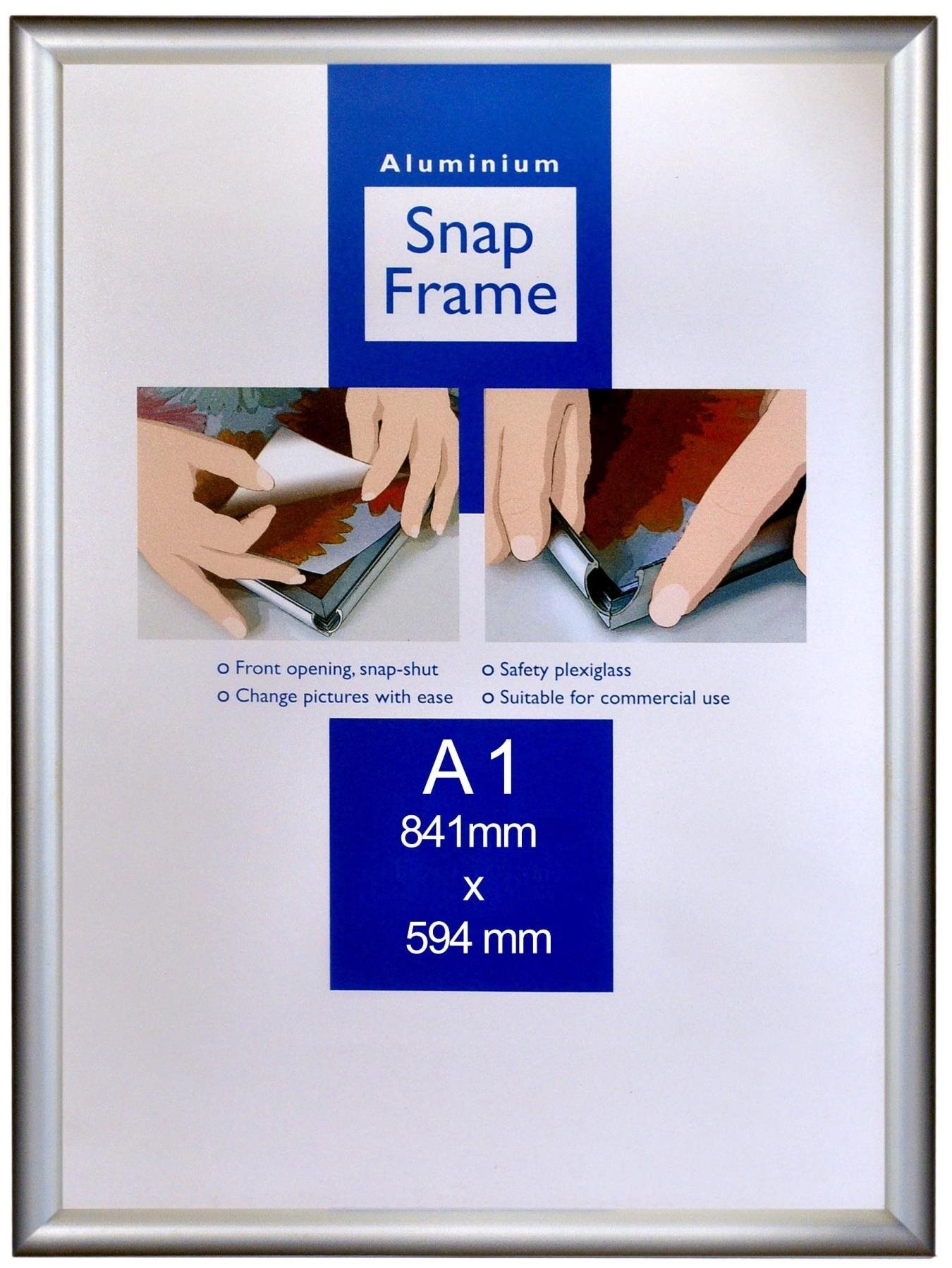 TRADAG Klaprám A1 (59,4 × 84,1 cm), stříbrný