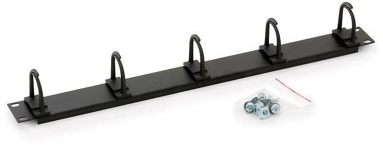 Triton RAX-VP-X13-A1 - 19‘‘ vyvazovací panel 1U, 5× háček malý, černý