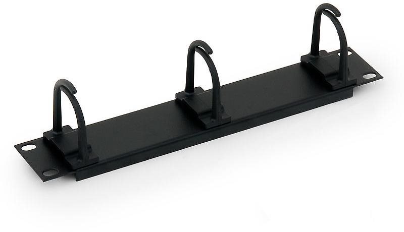 Triton RAB-VP-X02-C1 -10‘‘ vyvazovací panel 1U, 3× háček malý, černý