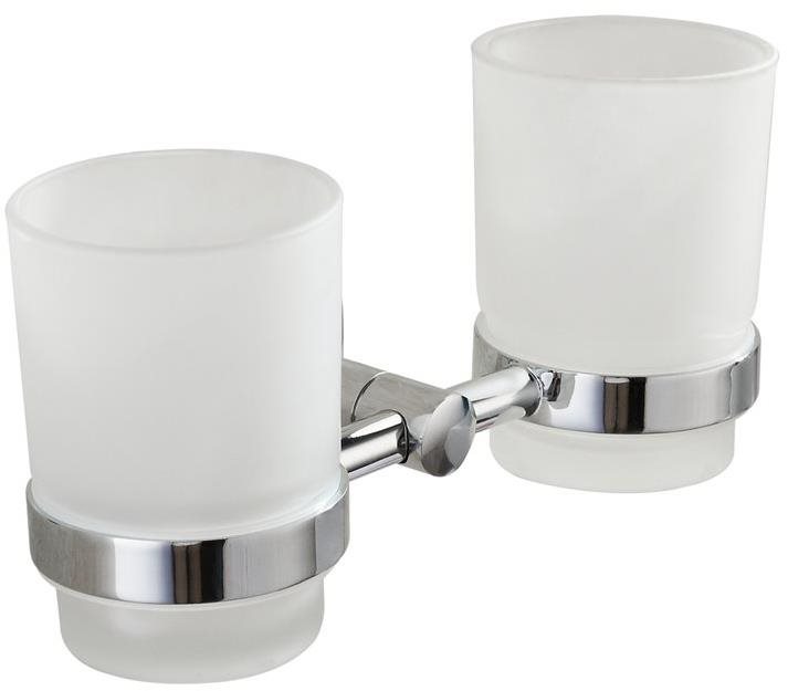 AQUALINE SAMBA dvojitý držák skleniček, mléčné sklo