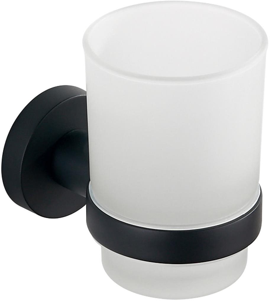 AQUALINE SAMBA sklenka, mléčné sklo, černá