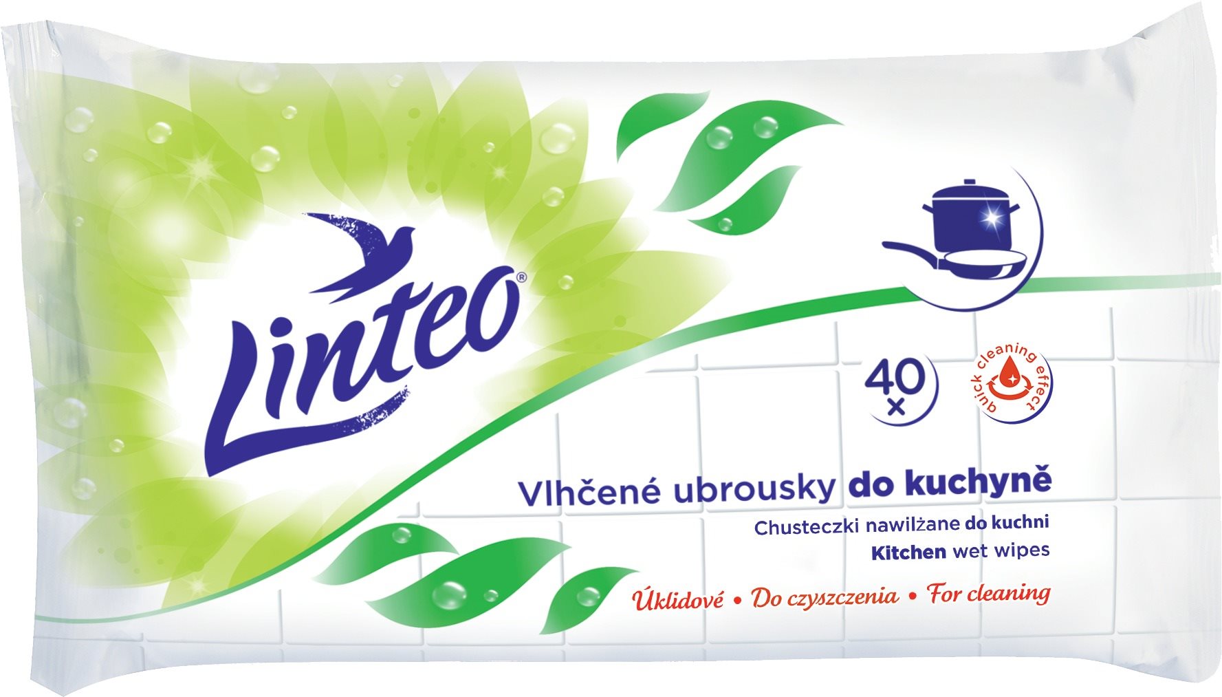 LINTEO Vlhčené ubrousky do kuchyně (40 ks)
