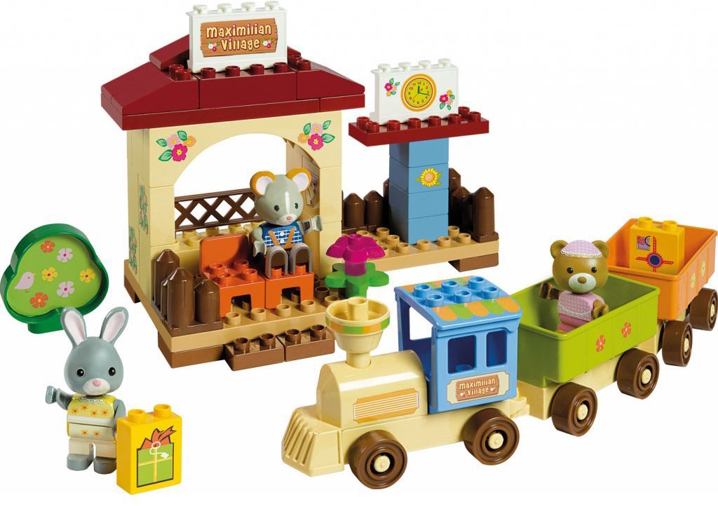 Unico Plus Maximilian Families Vláček s nádražím kompatibilní 68 dílů