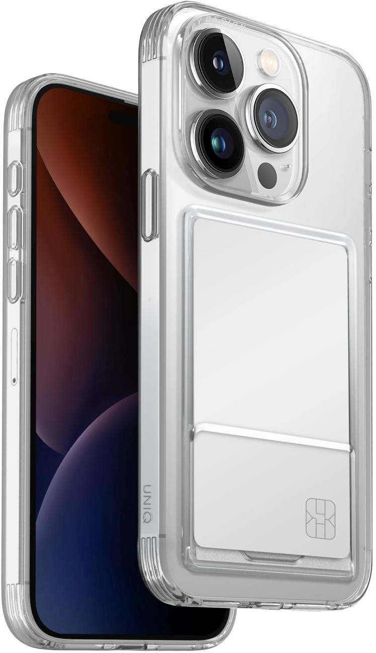 UNIQ Air Fender ID ochranný kryt na iPhone 15 Pro Max, Nude (Transparent)