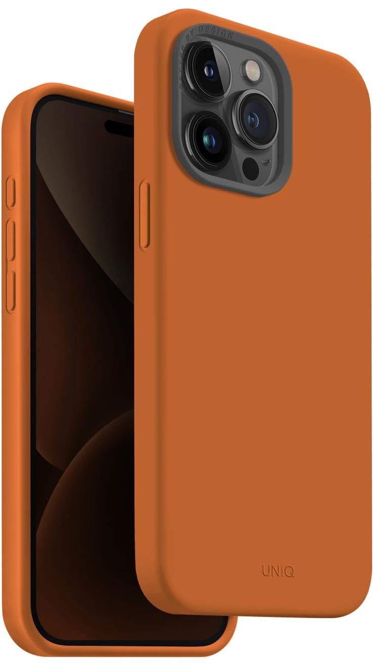UNIQ Lino Hue MagClick ochranný kryt na iPhone 15 Pro Max, Sunset (Orange)