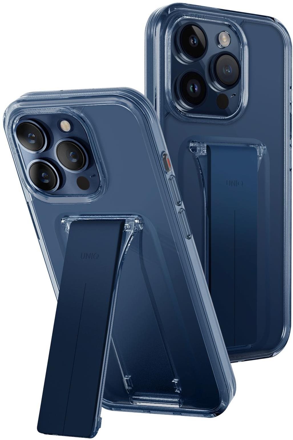UNIQ Heldro Mount+ ochranný kryt na iPhone 15 Pro Max se stojánkem, Ultramarine (Deep blue)
