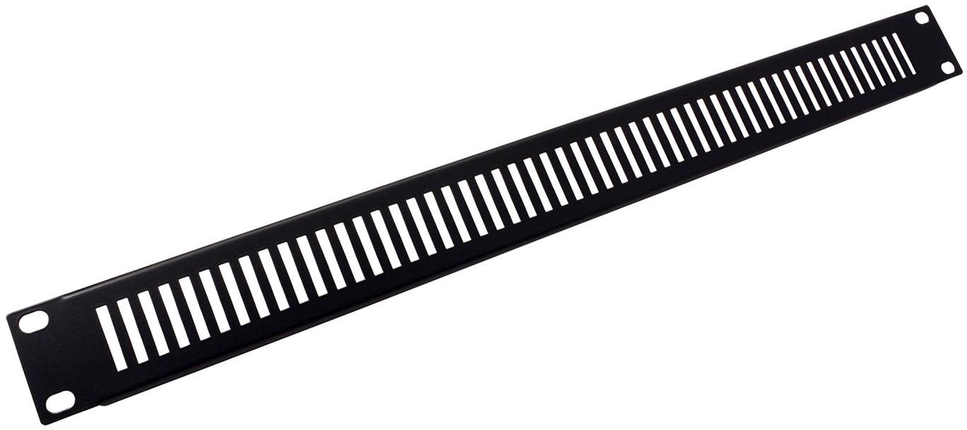 VALUE 19" ventilační panel, 1U, černý