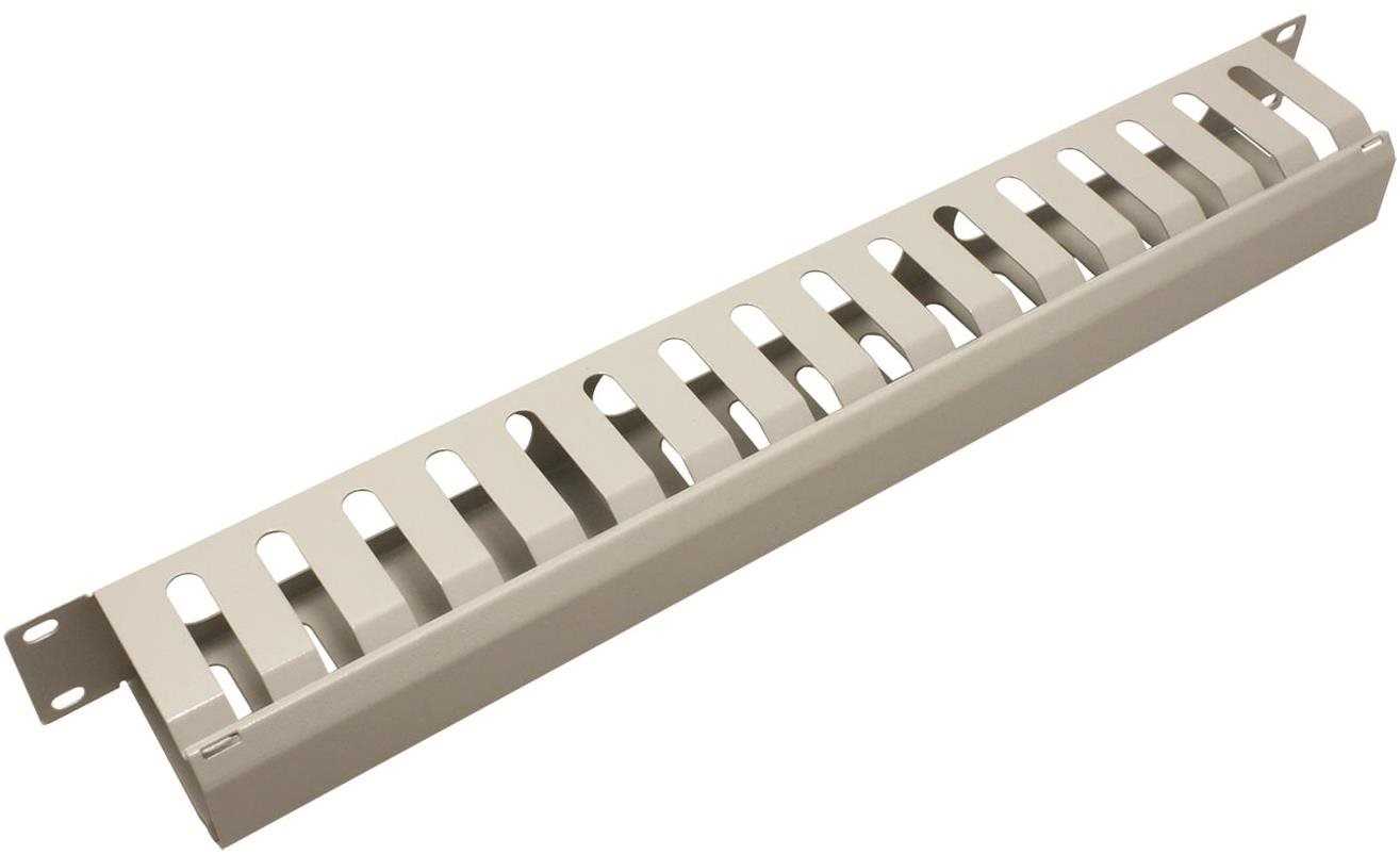 VALUE 19'' vyvazovací panel 1U, kovový s krytkou, průchozí, 40×60mm, šedý