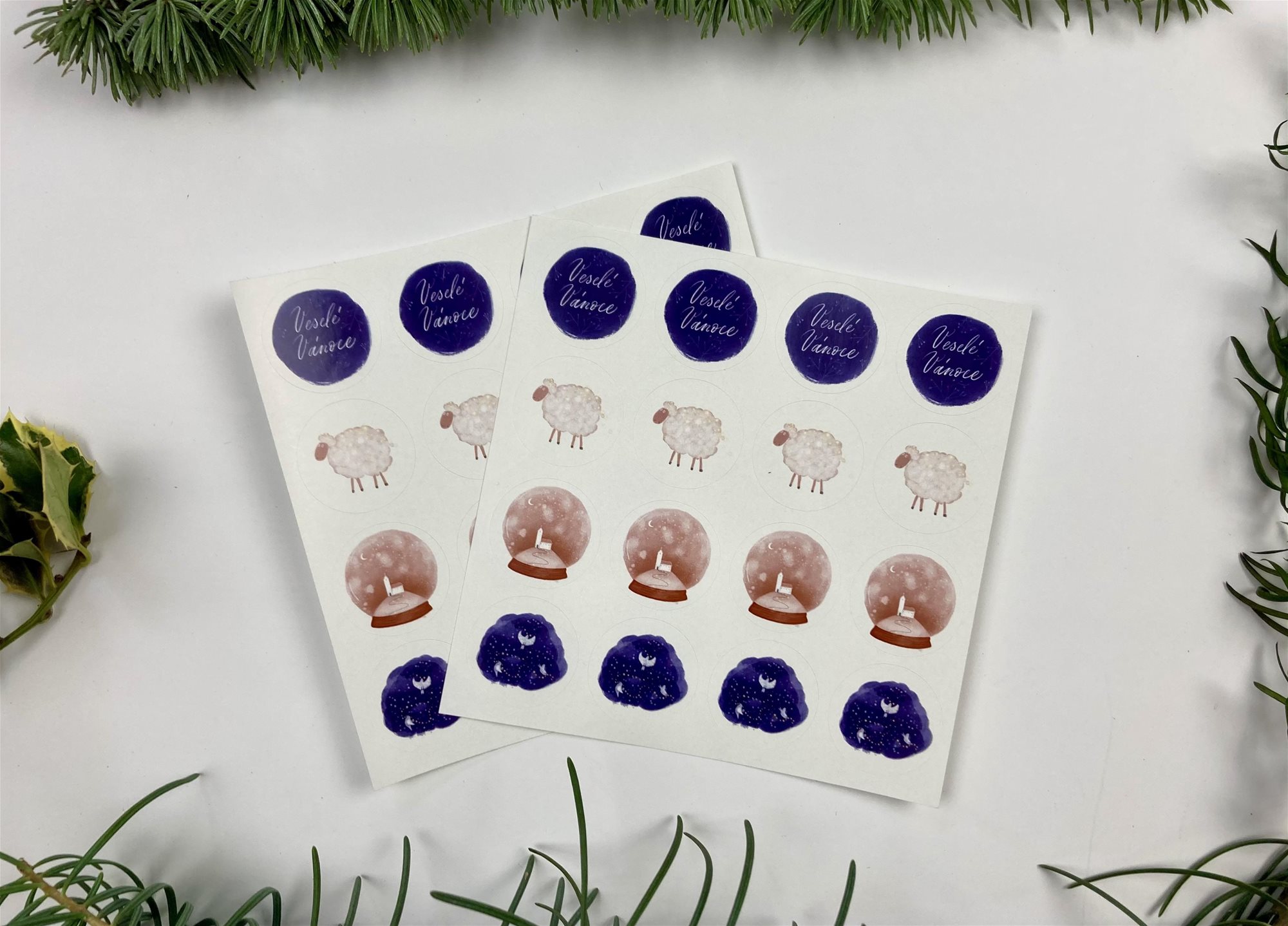 Be Nice vánoční samolepky - Nebeské (32 ks)