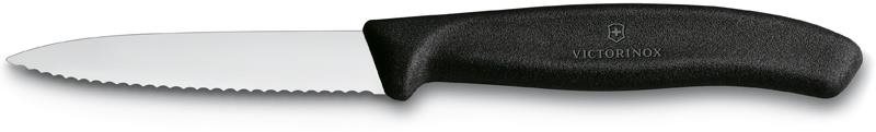 Victorinox nůž na zeleninu s vlnkovaným ostřím 8cm plast černý
