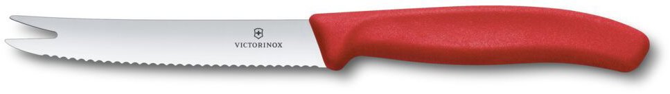 Victorinox Nůž na sýr, uzeniny & zeleninu Swiss Classic 11 cm červený