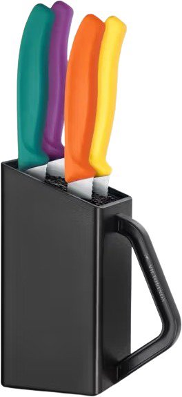 Victorinox Sada Swiss Classic, blok s noži na steaky & Pizzu 5 ks barevné